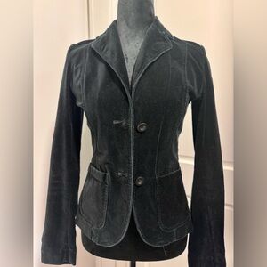Black Fitted Velvet Blazer size 4